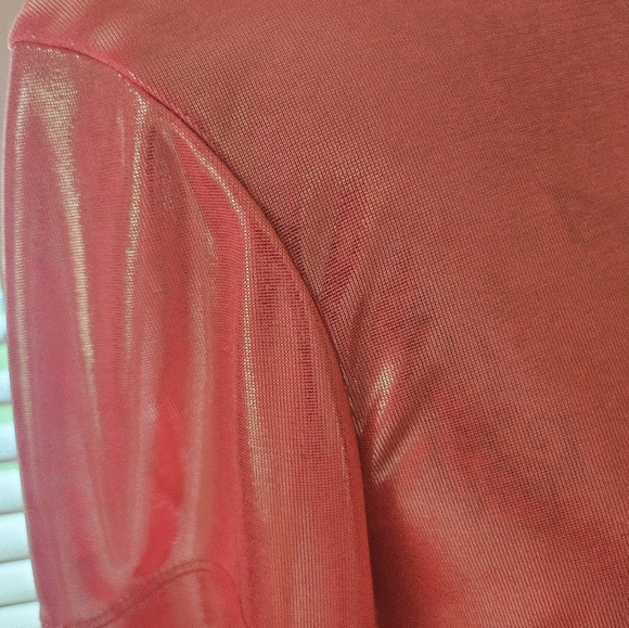 3pc Set Cedric Charlier Metallic Tee Faux Leather Pants Murci Structured Handbag - Picture 13 of 14